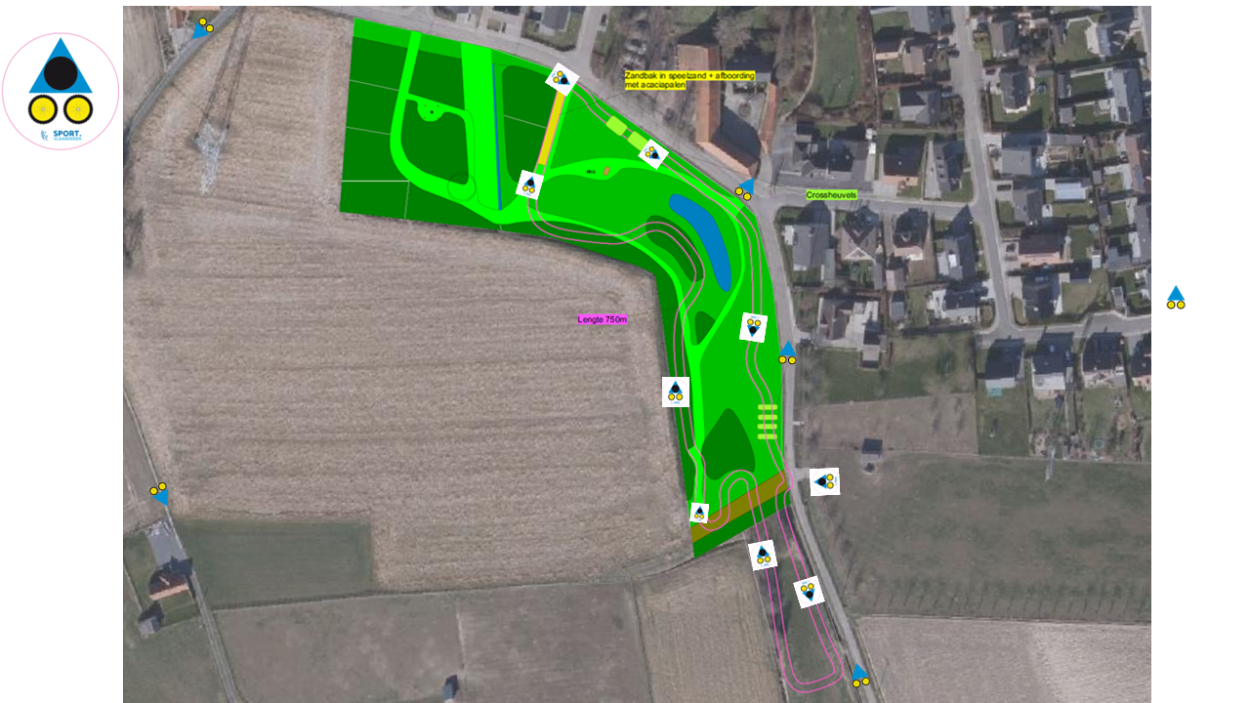 Nieuwe MTB-lus op cyclocrossparcours/Surremontbos Otegem.